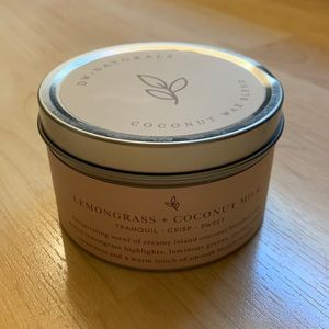 NWOT DW Home Natural Lemongrass Coconut milk coconut wax blend candle